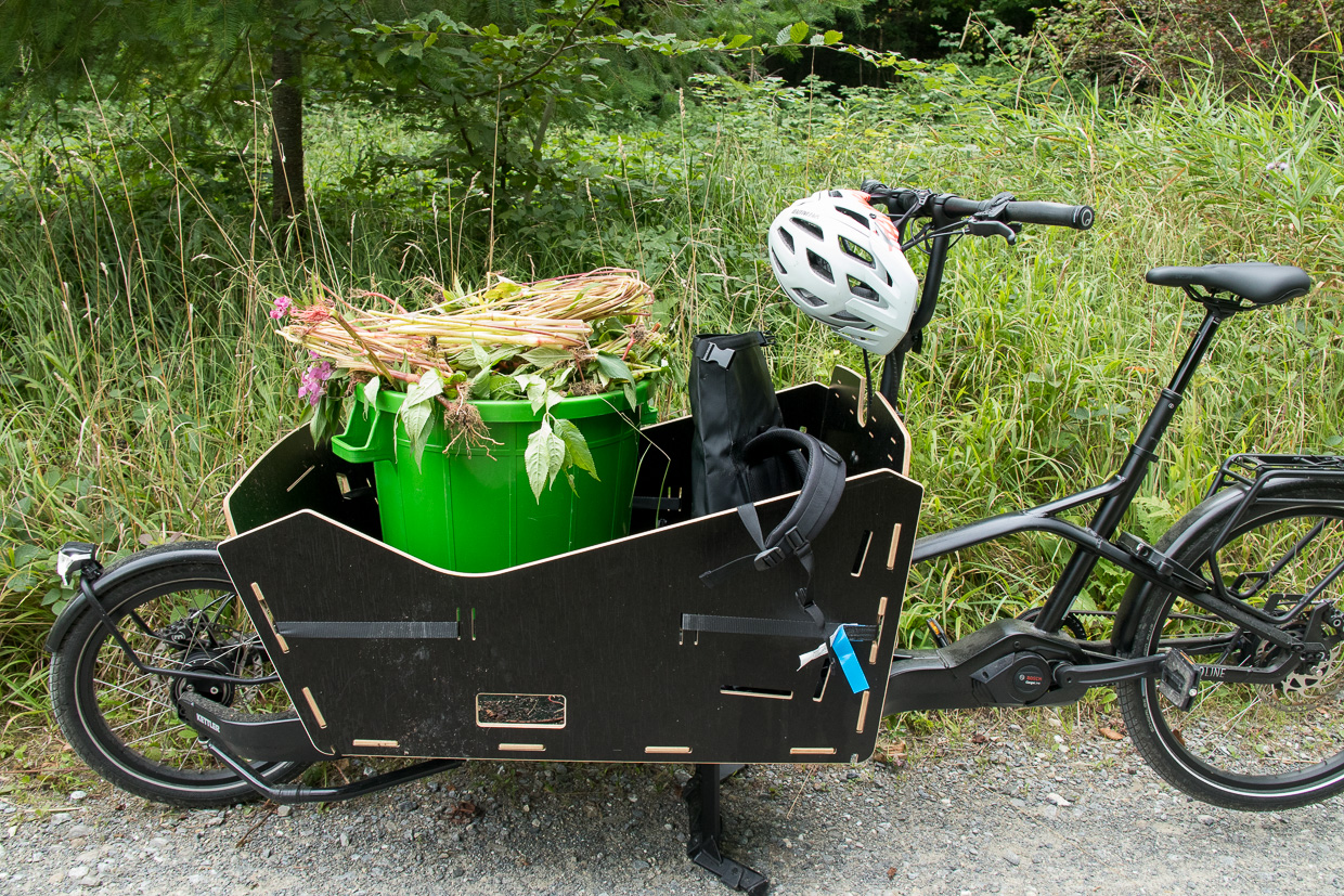 Erwies sich als nützlich für den Transport zum Anhänger: Das Lastenrad.